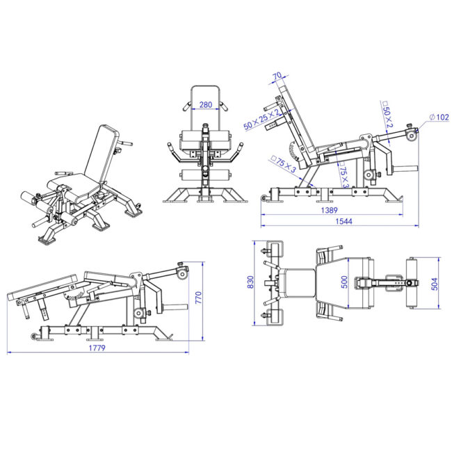 Primal Leg extension/curl Bekkur - Image 4
